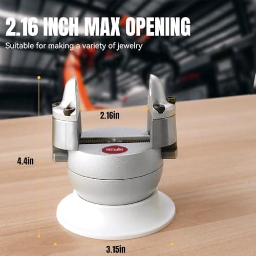 Katway Ball Vise - 3 Inch Engravers Vise with Self-Centering Jaw, Rotational Brake, 360° Rotation, 78 pcs Engraving Setting Tool Accessories, Stainless Steel A04C - Thumbnail 4