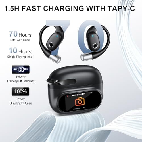 AI Translation Earbuds Real Time,LCD Touchsreen,164 Language Translator Earbuds,70 Hours Audifonos Traductores Inglés Español,Noise Cancelling Translation Headphones with Audio and Video Calls,IPX7 - Thumbnail 6