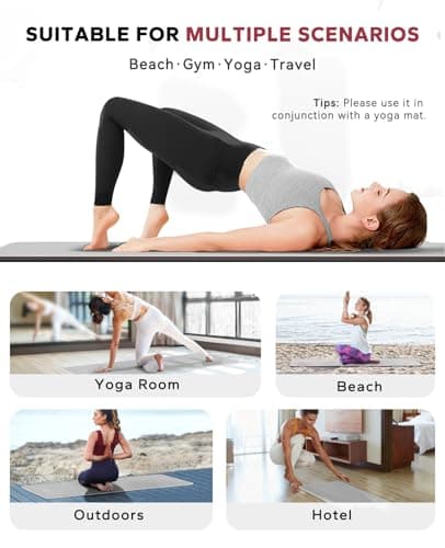 HAPBEAR Hot Yoga Towel - Non Slip Yoga Mat Towel with Grip Dot, Super-Absorbent, Soft Microfiber Towel for Hot Yoga, Pilates and Fitness - Thumbnail 6