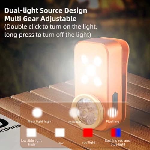 FOSFIS Rechargeable EDC Flashlight, Mini LED Flashights, 500 Lumens Portable Clip EDC Light, Pocket Flashlights, Magnetic Small Keychain Flashlight for Signaling, Camping, Emergency (Orange) - Thumbnail 3