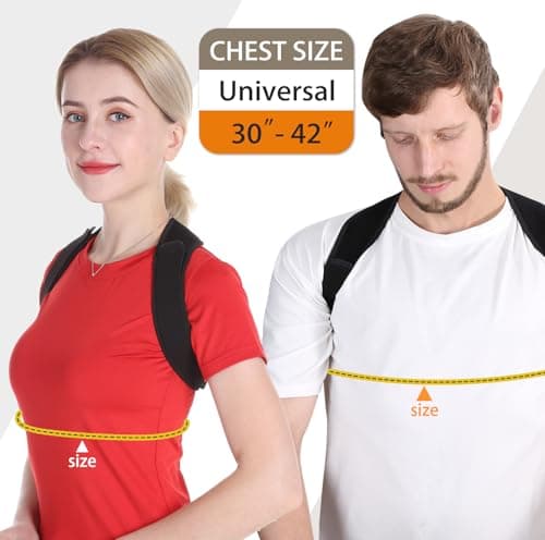 Schiara Posture Corrector for Men and Women, Comfortable Upper and Back Brace, Adjustable Back Support for Back, Shoulder and Neck - Thumbnail 3