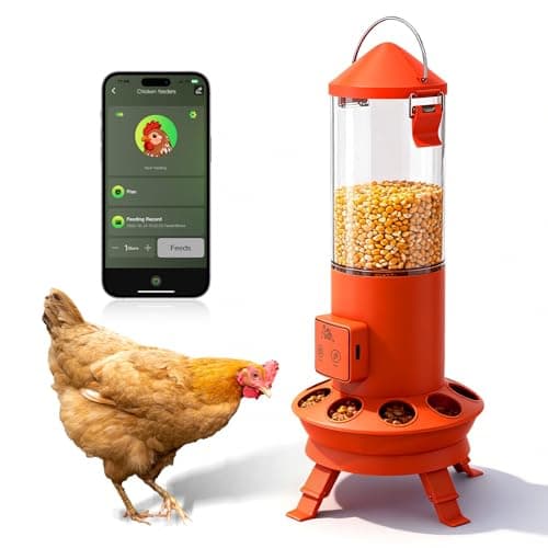 Automatic Chicken Feeder, Smart Chicken Coop Accessories, APP Smart Remote Control Chicken Feeders No Waste, Preset Feeder Schedule, 9 Chicken Feeder Port, Professional Poultry Feeding Equipment - Image 1