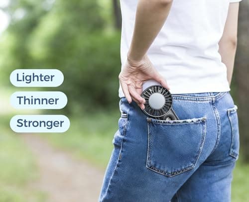 Eastfox 2026 Upgrade 3 In 1 Handheld Portable Turbo Fan with Ice Cooler,Rechargeable 100 Speed Mini Personal Fan 10500 RPM Small Pocket Fans Makeup fan for Outdoor,Office,Camping,Travel-Black - Thumbnail 6