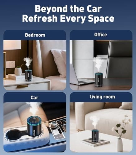 Smart Car Air Freshener, Car Air Freshener Diffuser with Starry Sky Projection and 50ml Perfume, Auto On/Off Intelligent, 3 Mode Adjustable Rechargeable Aroma Diffuser, Cologne - Thumbnail 6