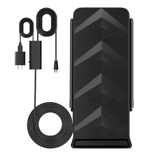 TV Antenna for Local Channels - 300+ Mile Long-Range Reception with Signal Amplifier - Compatible with 4K, 1080p, Smart TVs - Include 18ft Cable and Power Adapter