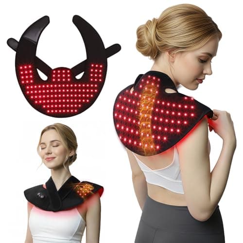 Cordless Red Light Therapy for Neck and Shoulder - 660nm & 850nm Infrared Light Therapy Pad with 120 LEDs 3-in-1 Chip, Rechargeable for Neck Shoulder Back - Image 1