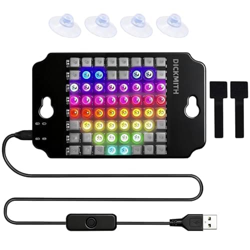 LED Lights for Car Windshield, 8x8 Pixels Custom LED Sign for Car Lights, Scrolling Loop Playback DIY LED Display Screen Buttons for Car Lights - Image 1