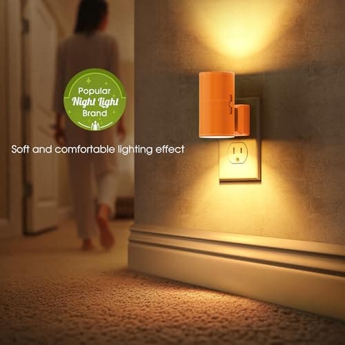 Briignite Night Lights Plug into Wall, Modern LED Night Light Plug in, Dusk to Dawn Sensor, Soft White 3000K, 0-100LM Adjustable Brightness, Dimmable NightLight for Hallway, Bedroom, Stairway, 2 Pack - Thumbnail 6