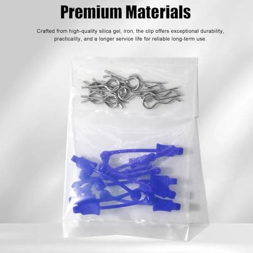 10Pcs RC Body Clips W/Pull Tabs R Pins Universal Shell Replacement Parts for 1/7 1/8 TRAXXAS ARRMA Axial Losi Redcat HPI Exceed Rc Car Crawler Truck Buggy Drone (Blue) - Thumbnail 4