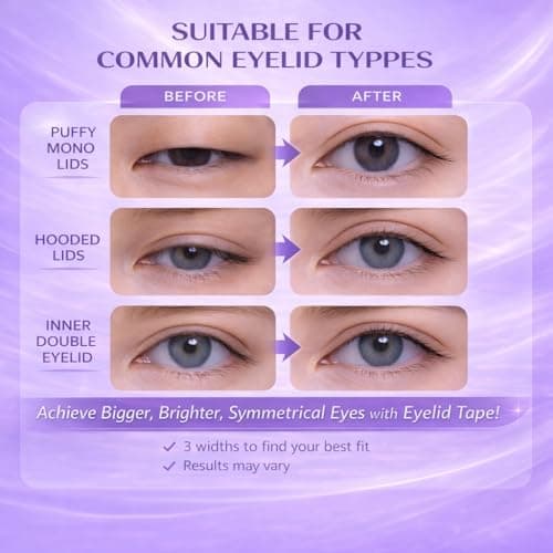 Eyelid Tape for Hooded Eyes Invisible 600Pcs, Waterproof Eyelid Lifter Strips for Natural-Looking, All-Day Wear,Say Goodbye to Single Lids,Sagging Eyelids - Thumbnail 5