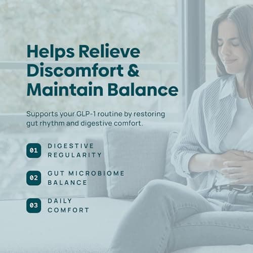 GLP-1 Constipation Support | Digestive, Gut Discomfort GLP Symptom Relief | Akkermansia, Probiotic, Prebiotic Microbiome Support for Digestive Balance, Regularity & Bloating Relief - Berry Citrus 15ct - Thumbnail 4