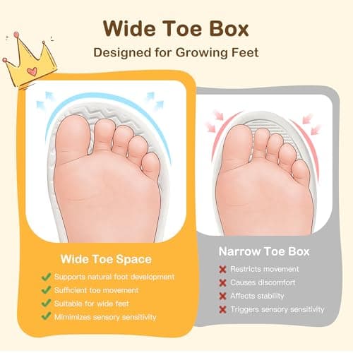 Stelle Toddler Wide Toe Box Barefoot Shoes Kids Sneakers for Boys Girls Zero Drop Minimalist Breathable Lightweight Non Slip Walking Running Shoes(Black, 12ML) - Thumbnail 3