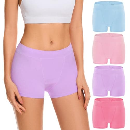 Migbean Panties for Women Plus Size Mid Rise Under Shorts Full Coverage Boxers Briefs Breathable Boyshort 3XL - Image 1