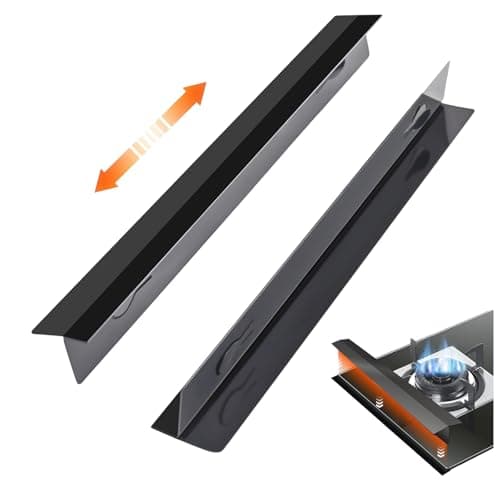 2 Pack Stove Gap Covers,Stove Gap Covers Stainless Steel,Gap Filler for Stove and Counter,Heat Resistant Oven Gap Filler,Adjustable Length 13.8" to 27.5" (T Shape) - Image 1