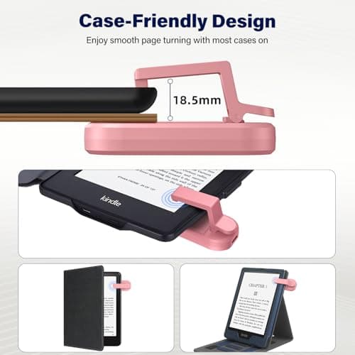 DATAFY [Case-Friendly] Page Turner for Kindle Paperwhite Oasis Kobo eReaders, Camera Camcorder Remote Controls, Page Turner Clicker for ipad Tablets Reading Novels with Wrist Strap Storage Bag - Thumbnail 3