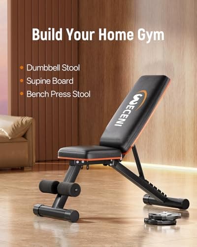 WECENI Adjustable Weight Bench,Adjustable weight bench, Multi-Functional Foldable workout Bench Press with 660 LBS Capacity, Strength Training Equipment gym for Home, Full heavy duty fitness bench gym at home. - Thumbnail 6