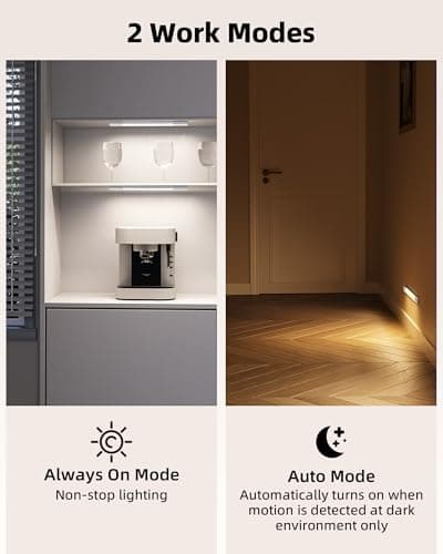 EZVALO Under Cabinet Lighting, Wireless Closet Lights, 50 LED Rechargeable Motion Sensor Light, Dimmable, 3 Color Temperatures, 11.8 inch Counter lights for Kitchen, Pantry, Bedroom, Wardrobe (3 Pack) - Thumbnail 3