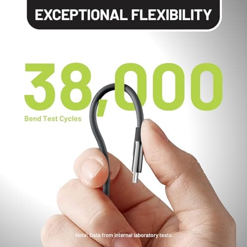 Omnibar 240W USB C to USB C Cable (6FT/Woven), Type C Charger Fast Charging Cord for iPhone 17/16/15, Nylon Braided C to C Cable Fast Charging for MacBook iPad Samsung S26/S25 Cameras Speakers Earbuds - Thumbnail 2