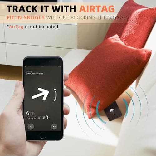 RUNBOX AirTag-Wallet-Mens-Slim-RFID Blocking Wallets Leather with Bill Compartment Air Tag Bifold Card Holder Wallet Gifts for Men Dad - Thumbnail 3