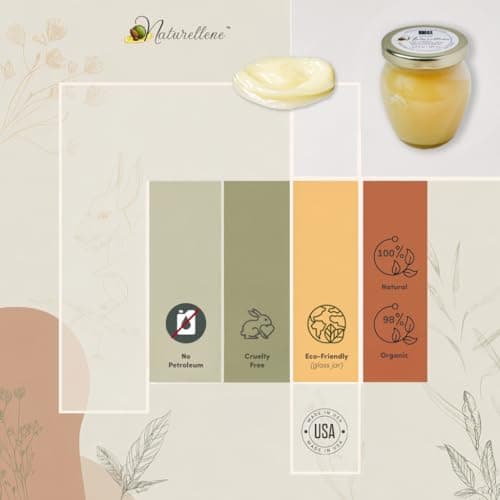 Travel Size Toiletries, Unscented, Natural Lotion, Body Moisturizer, Face Cream, No Petroleum Organic Castor & Jojoba Oil Aftershave Balm Beard Oil Diaper Rash Cream Tattoo Aftercare | Glass 1 oz - Thumbnail 6