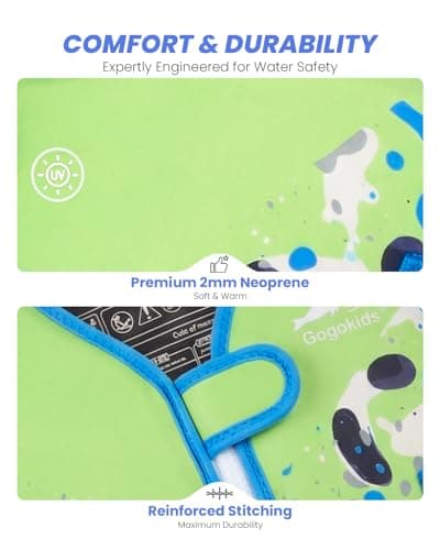 Gogokids Swim Vest for Toddler & Kid 1-2-3-4-5, Adjustable Buoyancy Swimming Vest for Kid Learn to Swim, Toddler Floaty with Removeable Floats and Dual Safety Straps Buoyancy Aid for Pool Beach Puddle - Thumbnail 4