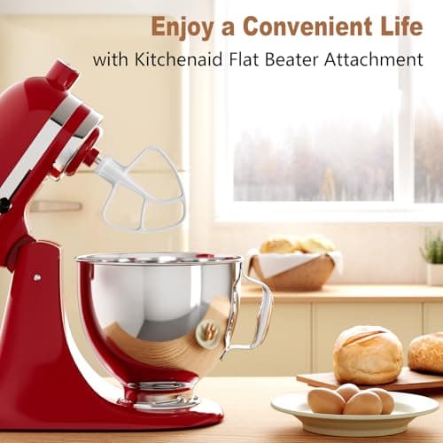 Paddle Attachment for KitchenAid Mixer 4.5-5 Qt Tilt-Head, Premium Coated Flat Beater Replacement for Cake Batter & Cookie Dough, Dishwasher Safe Mixer Accessories - Thumbnail 2