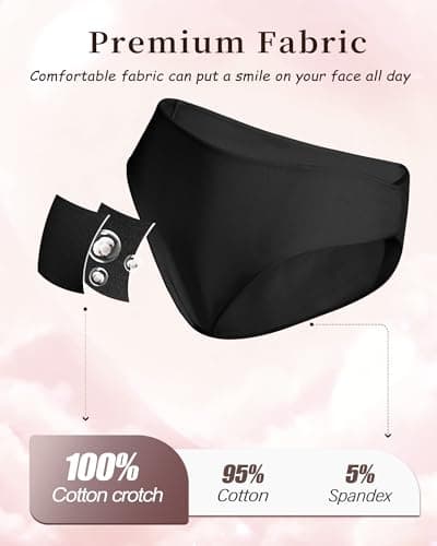 UNDER THE SEA Cotton Underwear for Women 6 Pack Sexy Bikini High Cut Soft Breathable Cheeky Panties Underwear Womens Lingerie - Thumbnail 3