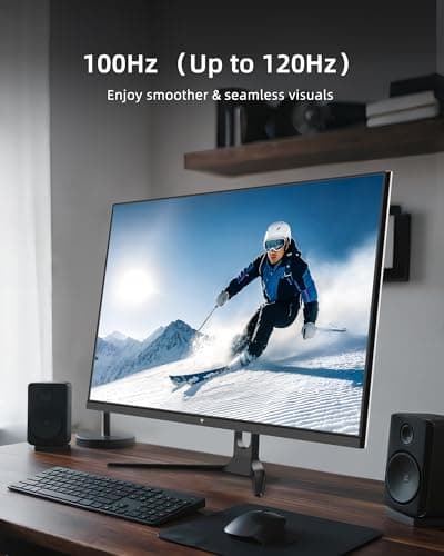 KTC 32 Inch Computer Monitor 2K - 1440P IPS Monitor 120Hz, Adaptive Sync, 109% sRGB, HDR10, Eye Care, HDMI Displayport, Tilt, VESA Compatible, 100Hz PC Monitors for Home Office Gaming, White, H32D6 - Thumbnail 3