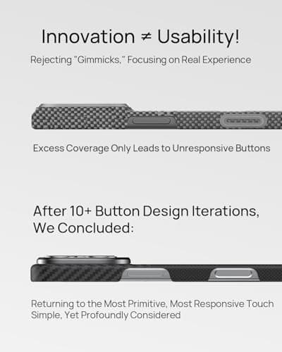RAPTIC 2025 for iPhone 17 Pro Max 6.9 inch, Compatible with MagSafe, Non-Slip & Ultra Slim Light Case for 17 Pro Max with Caseless Feeling, 1500D Aramid Fiber Textures, [Tactile Woven-Mondrian] - Thumbnail 3