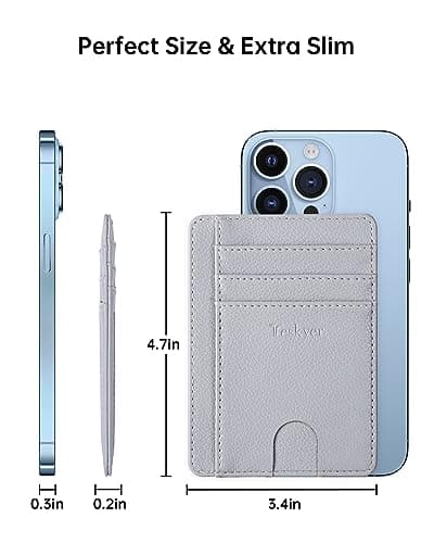Teskyer Slim Wallet for Men, Minimalist Front Pocket RFID Blocking Leather Wallet Credit Card Holder for Men & Women - Thumbnail 6