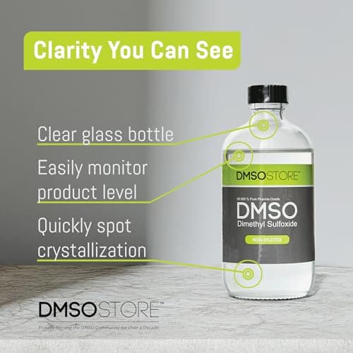 DMSO 8 oz. Glass Bottle Non-diluted 99.995% Pure Low Odor Pharma Grade Liquid Dimethyl Sulfoxide Super High Quality Made by DMSO Store - Thumbnail 5