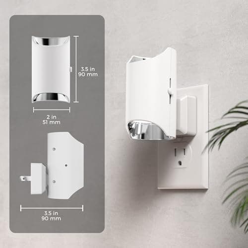 L LOHAS LED Night Light, Night Lights Plug into Wall, 5000K Daylight White, Dimmable Night Light 0-100LM with Light Sensor, Plug in Night Light for Hallway Bathroom Kitchen, 2 Pack - Thumbnail 6