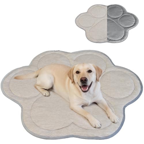 BECROWM Dog Cooling Mat Self Coolings Foldable Cooling Pad for Dog in Summer Coolings Mat for Dogs and Cats Machine Washable (Dog Paw, Large-36 L x 32" W) - Image 1