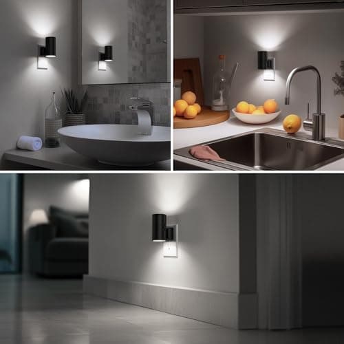 Briignite Night Lights Plug into Wall, Modern LED Night Light Plug in, Dusk to Dawn Sensor, 5000K Daylight, 0-100LM Adjustable Brightness, Dimmable NightLight for Hallway, Bedroom, Stairway, 2 Pack - Thumbnail 5