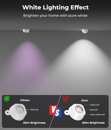 DeckTok Permanent Outdoor Lights Pro, 100ft RGBWW & 60LM Triple-LED Smart Lights, Outdoor Decorations with 79 Scene Modes, IP67 Waterproof Work with Alexa, Google Assistant - Thumbnail 6