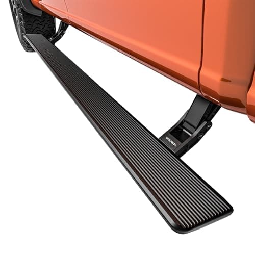 WOLFBOX Power Running Boards for F150/F250/F350/F450/F550 2021-2026, Automatic Electric Retractable Side Steps with LED Lights, Plug-N-Play Waterproof Motor