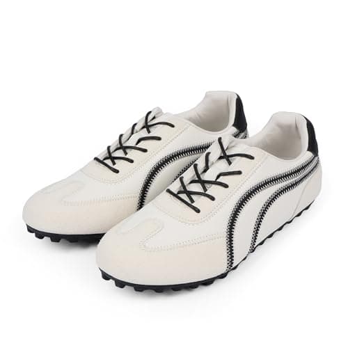 QIY Womens Fashion Sneakers White Casual Sneakers for Women Comfortable White Black Walking Tennis Shoes Slip on Cute Fall Shoes 2026 Size 8 - Thumbnail 5
