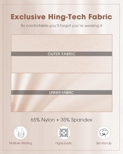 LIIJOO Wireless Seamless Scalloped Bra Full Coverage Push Up Lift No-Underwire Back-Smoothing U-Back Adjustable Straps Hook-and-Eye Breathable Stretch Pads（Blush Pink, 3XL） - Thumbnail 5