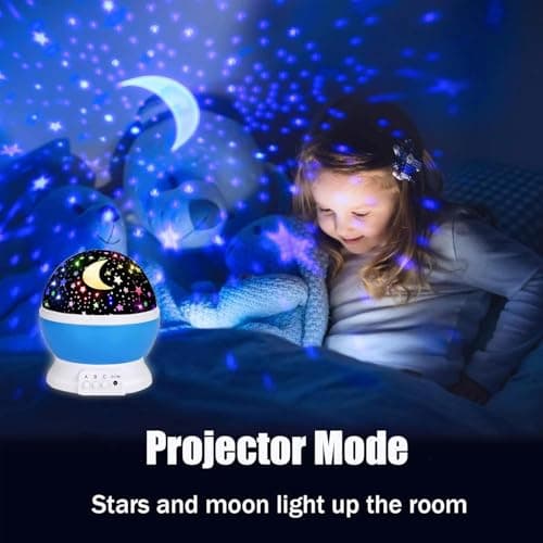 Toys for 1-10 Year Old Girls,Star Projector for Kids 2-9 Year Old Girl Gifts Toys for 3-8 Year Old Gifts for 4-7 Year Old Boys Birthday Gifts Stocking Stuffers for Kids (A Pink) (Blue) - Thumbnail 5