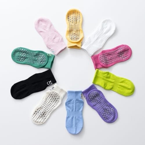 Babipany Cute Pilates Socks with Grips for Women Cute Grippy Socks for Yoga Dance Work out - 3 Pairs - Thumbnail 5