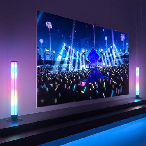 MIHEAL 360° RGB Light Bars LED TV Backlight with DIY Music Sync Modes Smart Bluetooth Control, 8 Scene Modes Color Light Bar for Room Decoration, Gaming, PC, TV … - Thumbnail 2