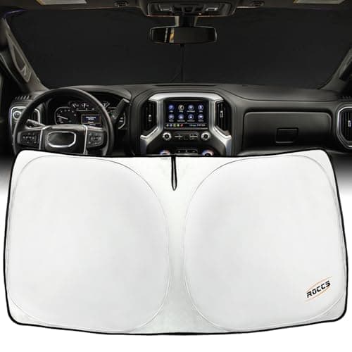 Windshield Sun Shade fit for 2014-2025 Jeep Grand Cherokee SUV, Laredo Limited Trailhawk Overland Altitude Summit,Foldable Front Window Sunshade Sun Visor Protector Blocks UV Rays Keep Your Car Cooler