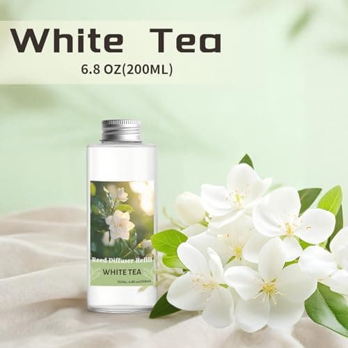STRN Reed Diffuser Oil Refill, White Tea Scented Diffuser with Stick 200ML - Thumbnail 2