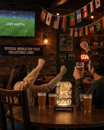 United States Mascot Clutch Official Licensed FIFA World Cup 2026 Collectible & Decorations Figurine Display, USA Soccer Ball Memorabilia for Fans, LED Desk Decor, World Cup Gift Father's Day - Thumbnail 2
