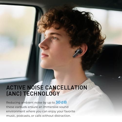 havit Wireless Earbuds with LED Display, Bluetooth 5.4 Headphones, 40H Playtime, in-Ear Earbuds with App Control for Music, Workout & Daily Use - Thumbnail 3
