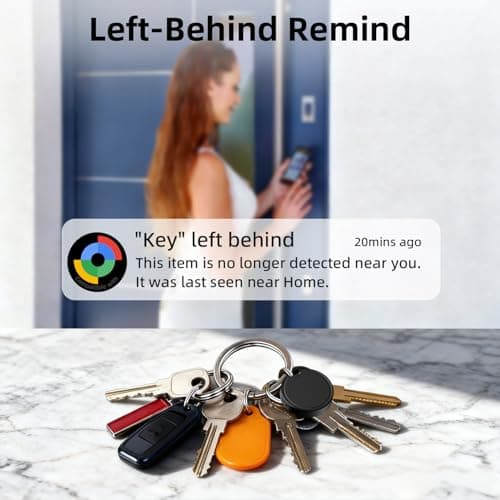 Air Tracker Smart Tags for Android 4 Pack, Bluetooth Luggage Tracker Anti Lost Item Finder with Holder Case Compatible with Google's Find Hub for Key, Backpack, Luggage, Wallet, Precise Position - Thumbnail 3