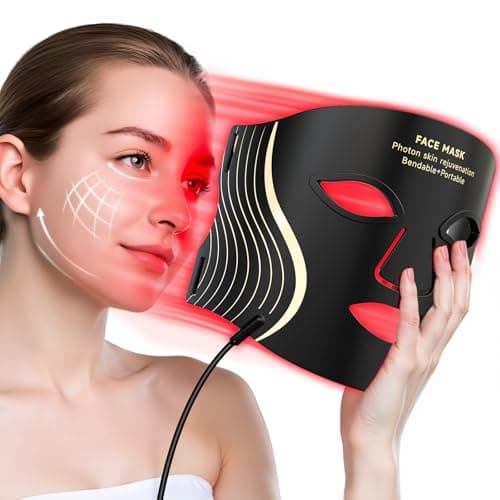 Red Light Therapy Mask for Face, 7 Colors LED Face Mask Light Therapy with Rechargeable Remote, Portable Anti-Aging & Skin Rejuvenation Device for Home Use or Travel, Ideal Gift for Women - Image 1