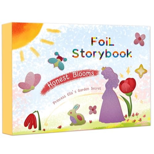 FLUXOJOY Foil Art Craft Kits for Kids, 76PCS + Magnets Mess -Free Fun Activity Set for Child, DIY Printing Craft, Birthday Party Favor Gifts for Ages 4-12 Years, Princess Travel Toys for Boys Girls - Image 1