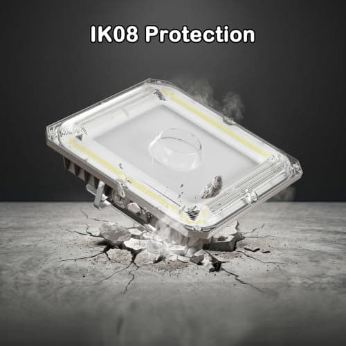 LED Canopy Lights, 100W, 14000LM, 5000K, 0-10V Dimmable, 120-277VAC, IP65 Waterproof, UL Listed, Commercial LED Canopy Lights Outdoor for Gas Station, Carport, Parking Garage, Warehouse, 1 Pack - Thumbnail 5