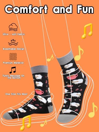 Biswitif Dad Gifts Funny Sleeping Socks, Birthday Fathers Day Christmas for Men Him - Cool Novelty Stocking Stuffers with I'm Not Snoozing Saying - Thumbnail 5